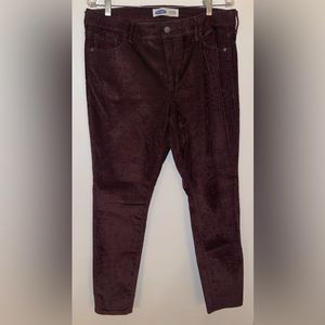 Old Navy Burgundy Corduroy Skinny Jeans